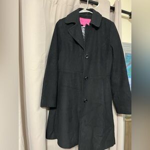 Betsey Johnson Black Trench Coat size Medium